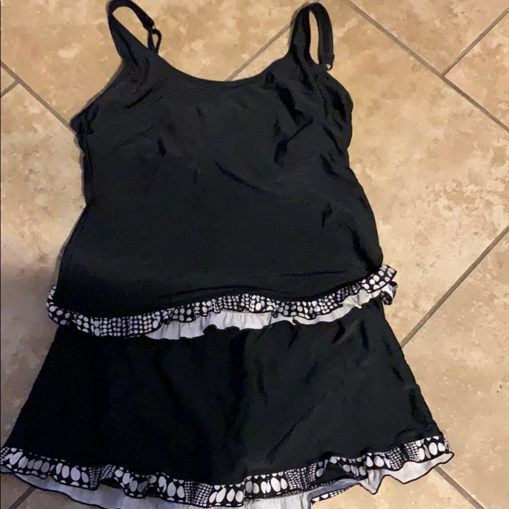 Tankini both top and bottom skirt